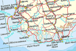 South-west section from the 1:5m General Reference map of Australia (image copyright Geoscience Australia 2007)