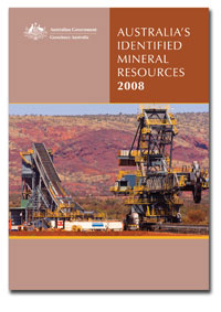 Image: Cover of Australia�s Identified Mineral Resources 2008.