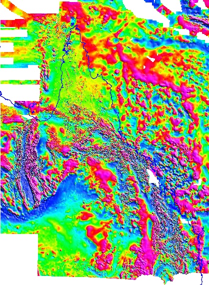 Queensland airborne magnetic data and map