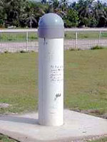 CGPS pillar for Tuvalu Continuous GPS station - SPSLCMP