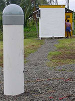 CGPS pillar and hut for PNG, Manus Island SPSLCMP