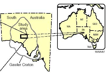 Location of Harris Greenstone Belt in South Australia