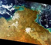MODIS Image, Acquired 9 September 2003 (53Kb). Click for larger view