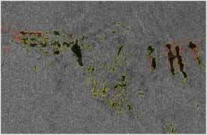 RadarSat satellite Wide 1 image, showing oil slick/seep off North West Australia