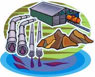 River pollution - toxic waste image from Hemera Big Box of Art