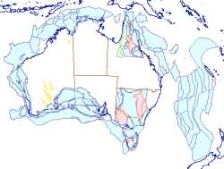 Map of geological provinces of Australia