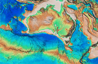 Bathymetric grid of Australia