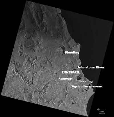 Post-cyclone Larry image of Innisfail district, Queensland, 25 March 2006