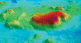 Sonar image of recently discovered Mount Gabi, offshore WA.