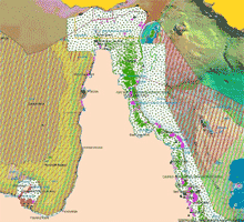 Screen image of Cape York Penninsula showing marine data from AMSIS.
