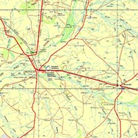 Fig 1.	Extract from Hema Maps 1: 1 250 000 scale.