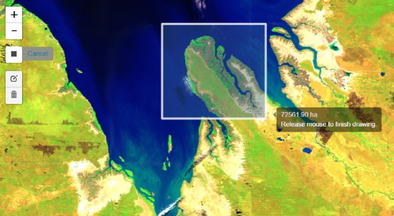 DEA Map image in false colour